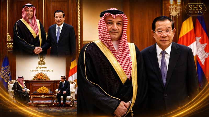 ជំនួបសម្តែងការគួរសម សម្តេចអគ្គមហាសេនាបតីតេជោ ហ៊ុន សែន និងឯកឧត្ដម ថាមើ ម៉ូហាមេដ អេ អាលហ្គោសាយប៊ី